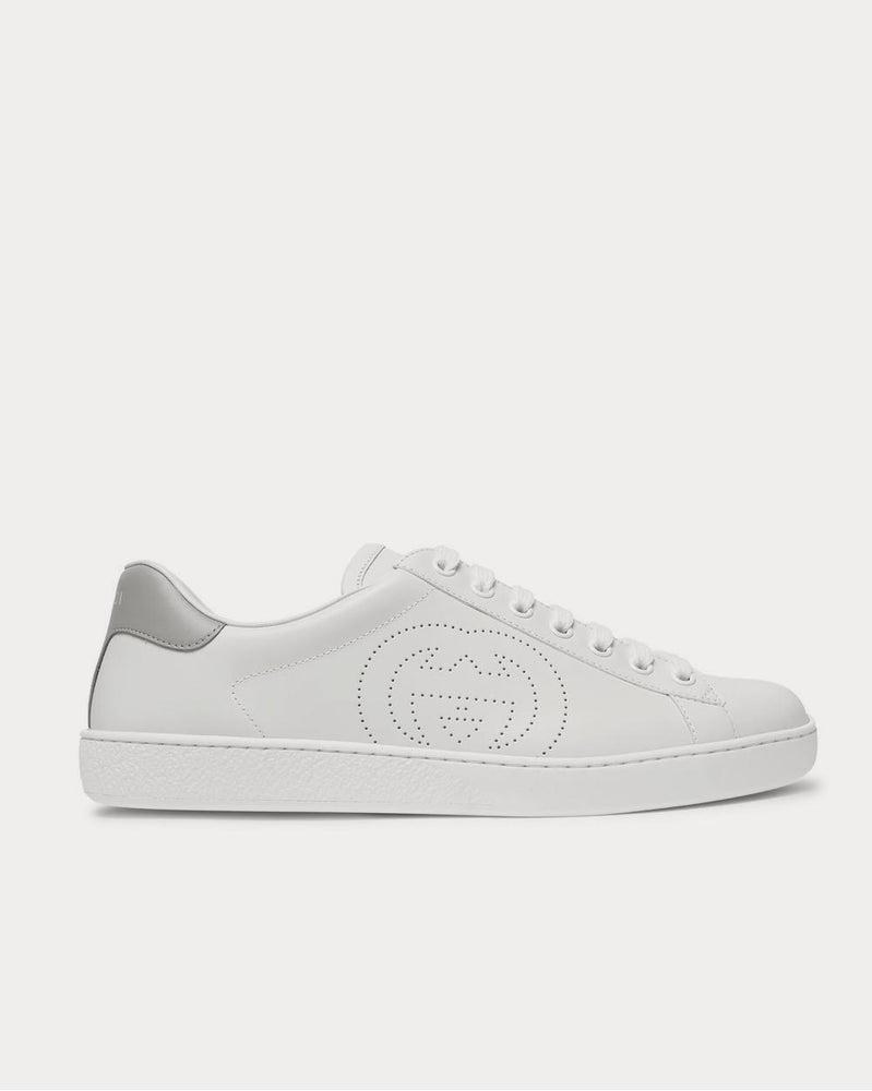 Gucci New Ace Perforated Leather  White low top sneakers - 1