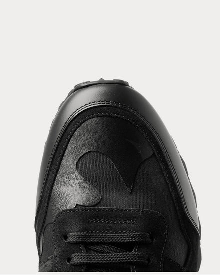 Valentino Rock Runner Suede, Leather and Canvas  Black low top sneakers - 5