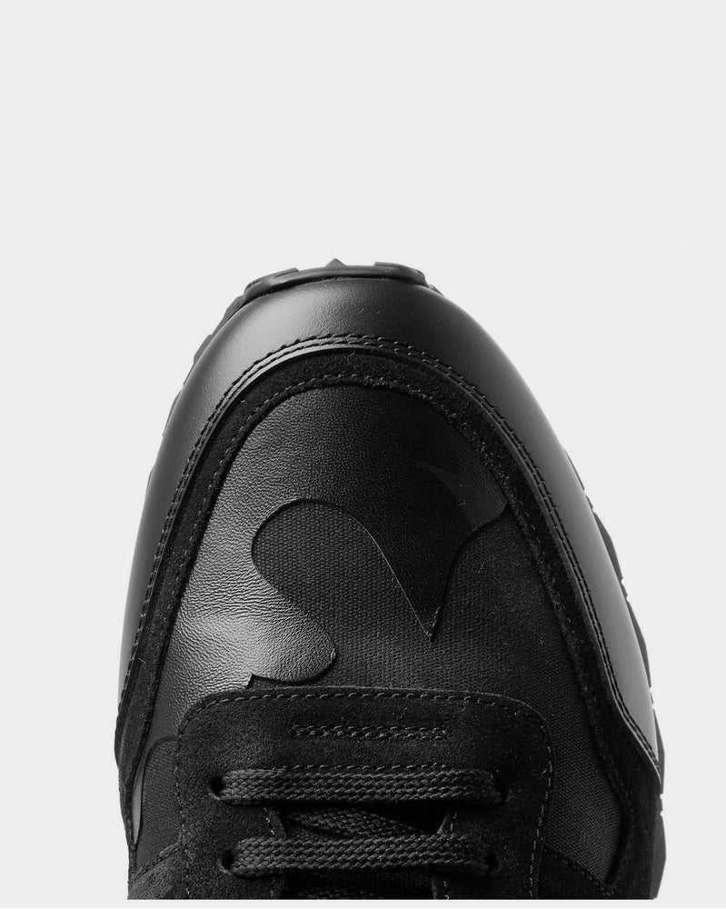 Valentino Rock Runner Suede, Leather and Canvas  Black low top sneakers - 5