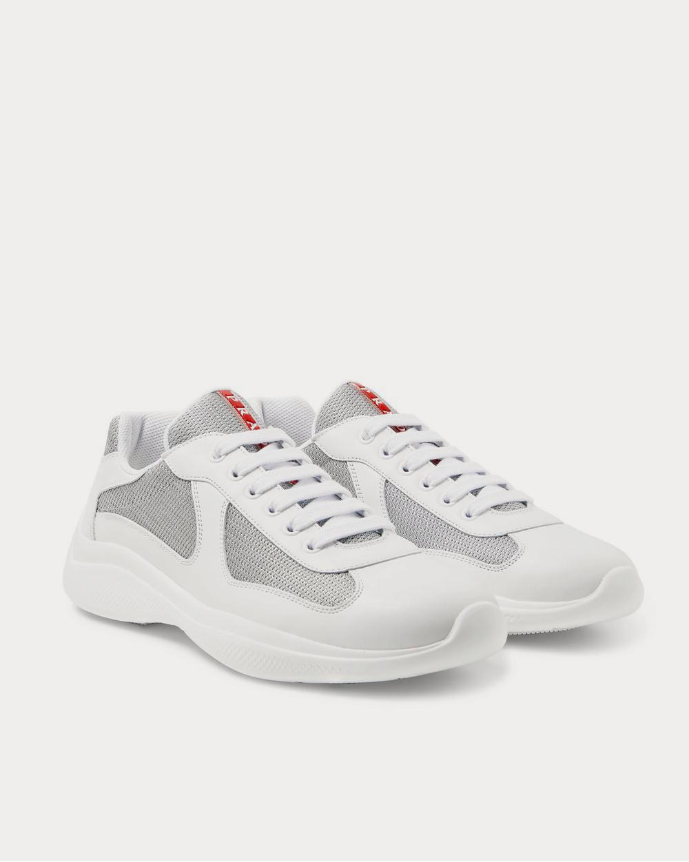 Prada - America's Cup Leather and Mesh  White low top sneakers