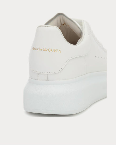 McQueen Leather White Low Top Sneakers - 4