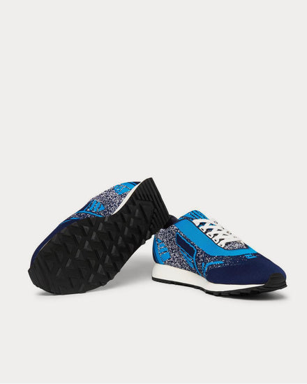 Prada Milano 70 Stretch-Knit  Blue low top sneakers - 3