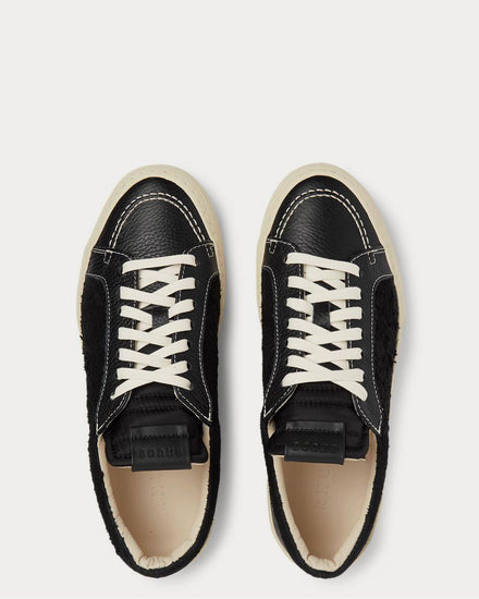 Rhude V1 Leather and Suede  Black low top sneakers - 6