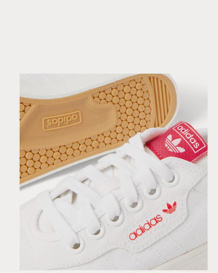 Adidas Love Set Super Leather-Trimmed Canvas  White low top sneakers - 4