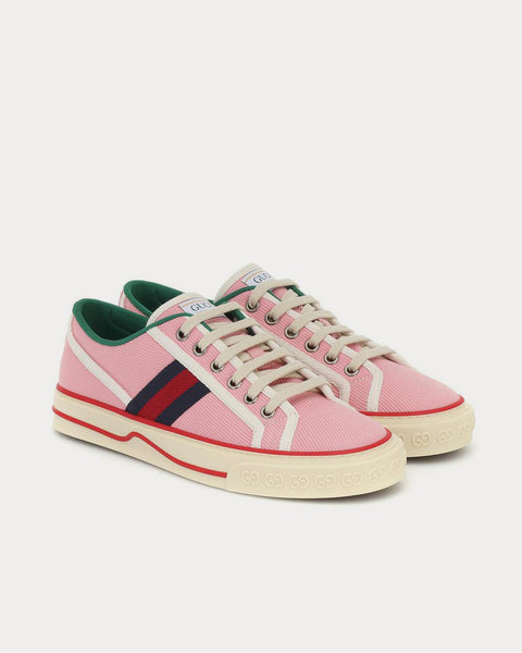 Piping skandaløse Sway Gucci Gucci Tennis 1977 canvas Wild Rose Low Top Sneakers - Sneak in Peace