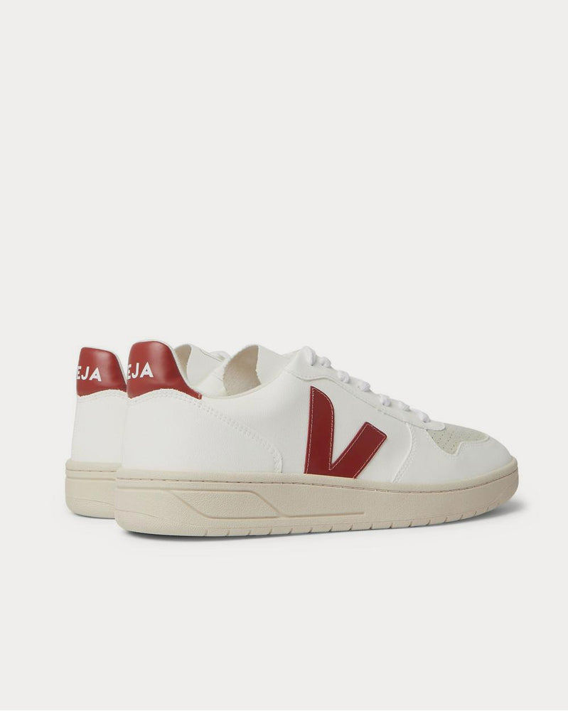 Veja V-10 CWL Faux Leather  White low top sneakers - 3
