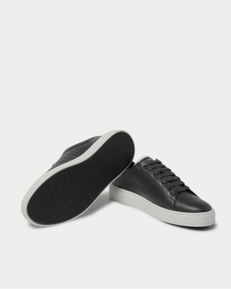 J.M. Weston Leather  Dark gray low top sneakers - 3