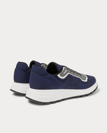 Prada Match Race Panelled Nylon, Leather and Rubber  Navy low top sneakers - 4