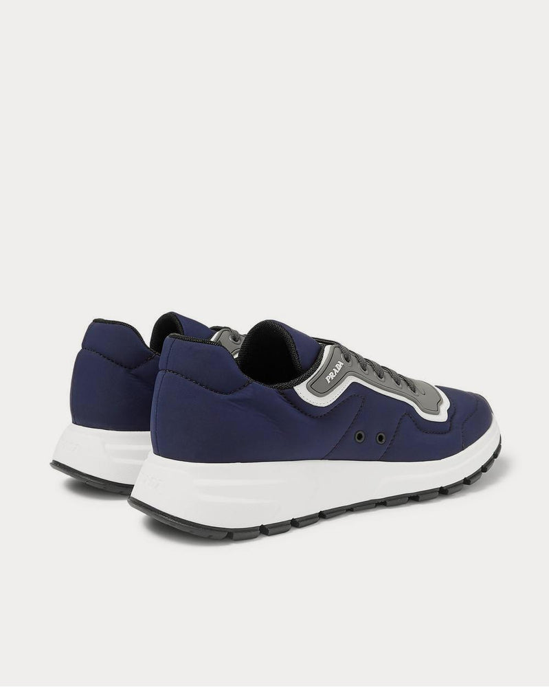 Prada Match Race Panelled Nylon, Leather and Rubber  Navy low top sneakers - 4