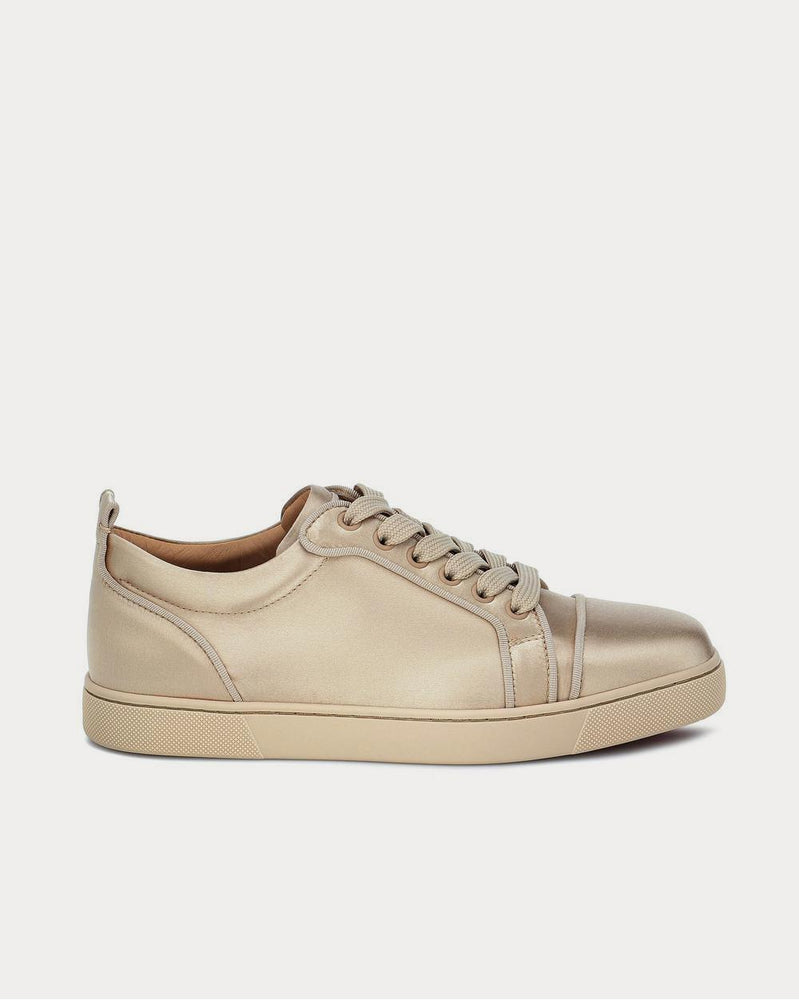 Christian Louboutin Louis Junior silk-satin Nude 1 Low Top Sneakers - 1