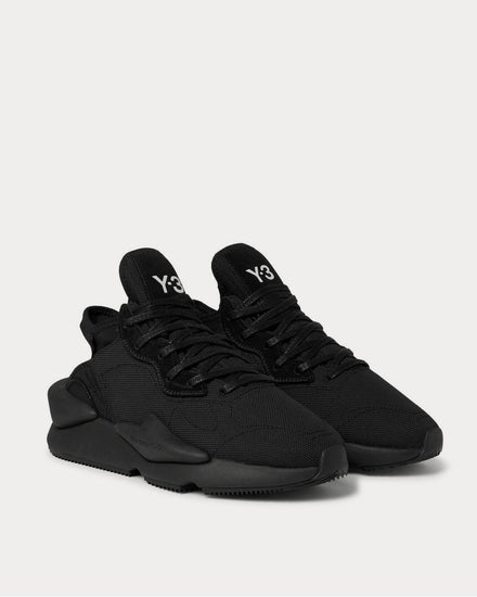 Y-3 Kaiwa Suede-Trimmed Canvas and Neoprene  Black low top sneakers - 2