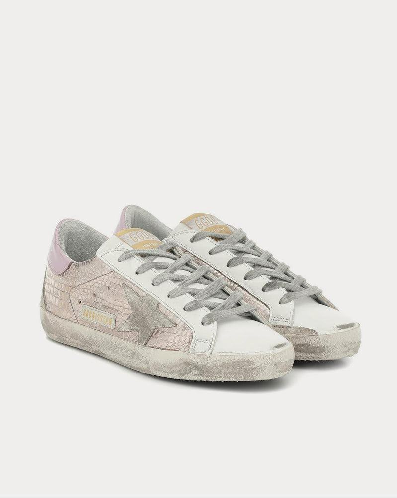 Golden Goose Superstar croc-effect Gold Low Top Sneakers - 2