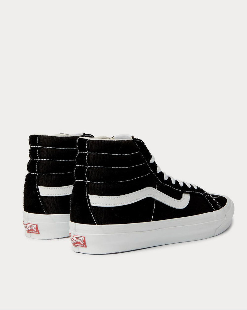 Vans OG SK8-Hi LX Leather-Trimmed Suede and Canvas High-Top  Black high top sneakers - 3