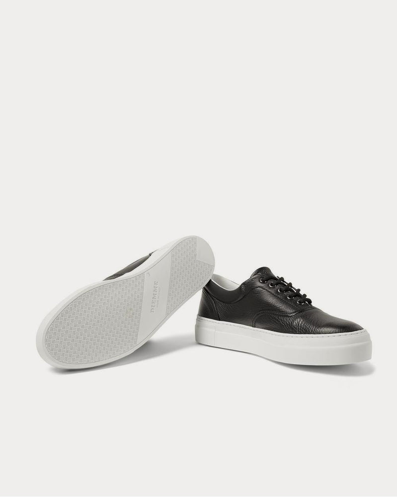 Diemme Iseo Textured-Leather  Black low top sneakers - 3