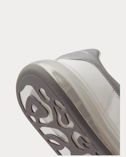 McQueen Exaggerated-Sole Reflective-Trimmed Leather  White low top sneakers - 5