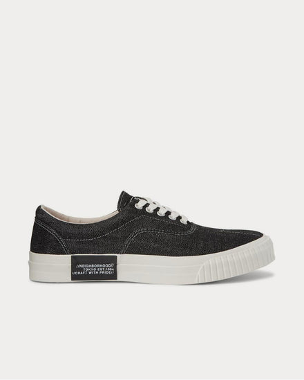 Neighborhood Deck Denim  Black low top sneakers - 1