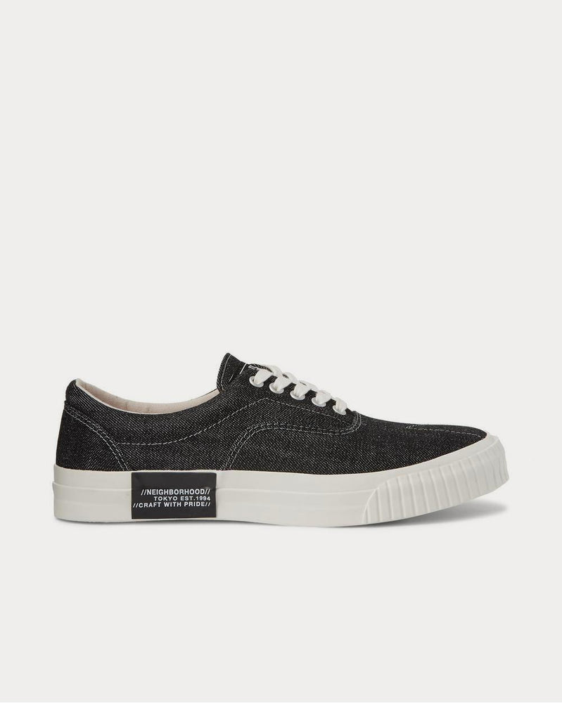 Neighborhood Deck Denim  Black low top sneakers - 1