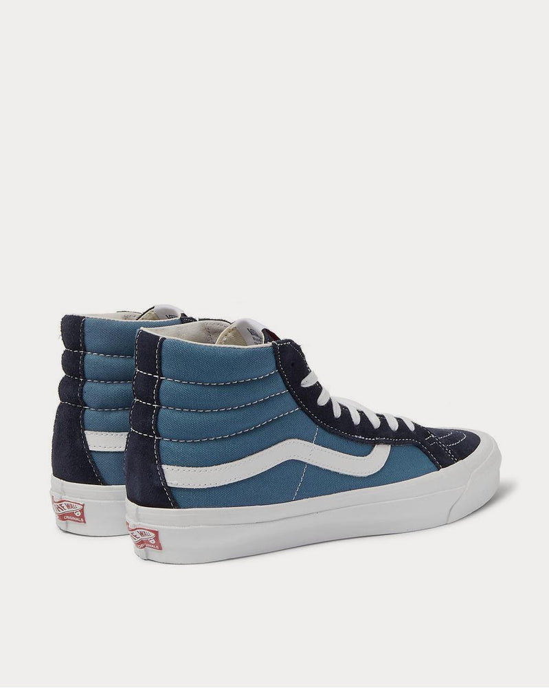 Vans OG SK8-HI LX Leather-Trimmed Canvas and Suede High-Top  Blue high top sneakers - 3