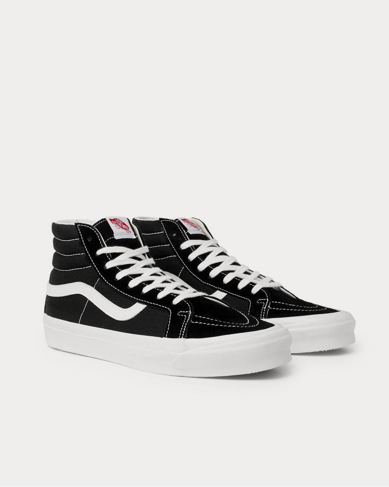 Vans OG SK8-Hi LX Leather-Trimmed Suede and Canvas High-Top  Black high top sneakers - 2