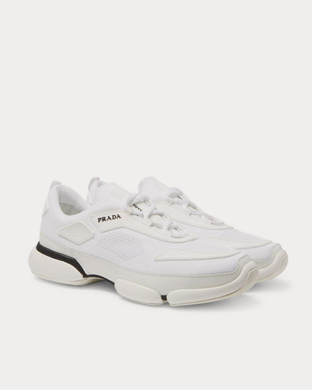 Prada Cloudbust Mesh, Rubber and Leather  White low top sneakers - 2