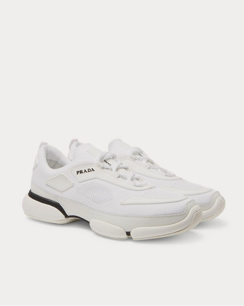 Prada Cloudbust Mesh, Rubber and Leather  White low top sneakers - 2