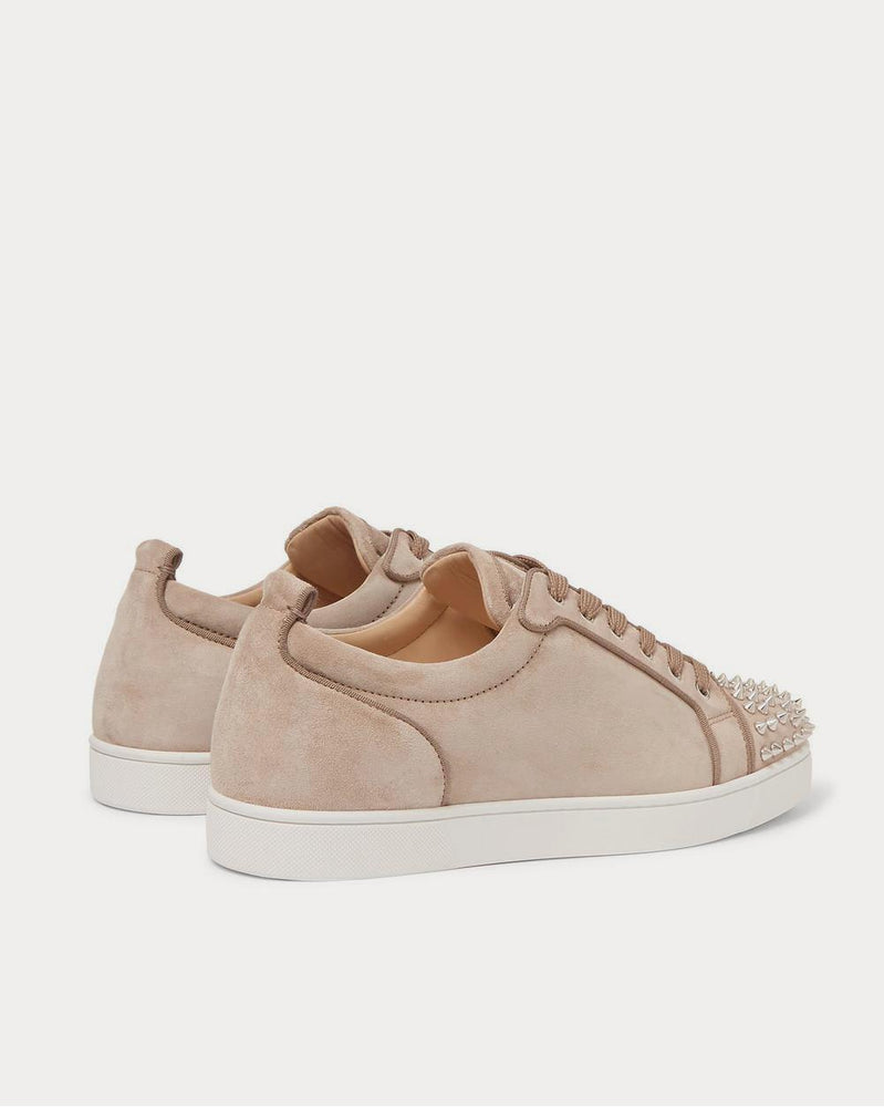 Christian Louboutin Louis Junior Spikes Cap-Toe Suede  Beige low top sneakers - 4