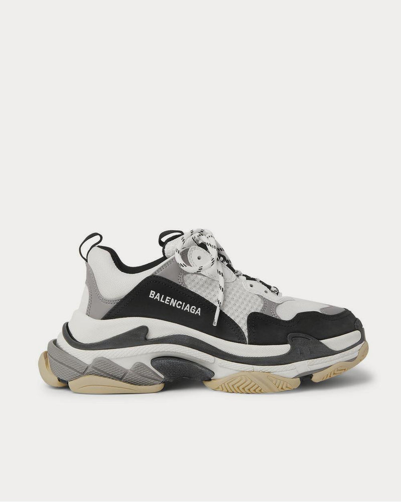 Balenciaga Triple S Mesh, Nubuck and Leather  White low top sneakers - 1