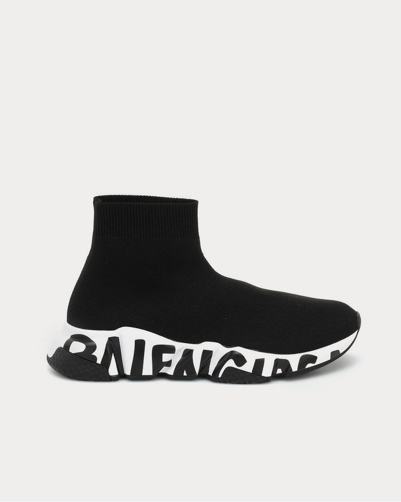 Balenciaga Speed Black High Top Sneakers - 1