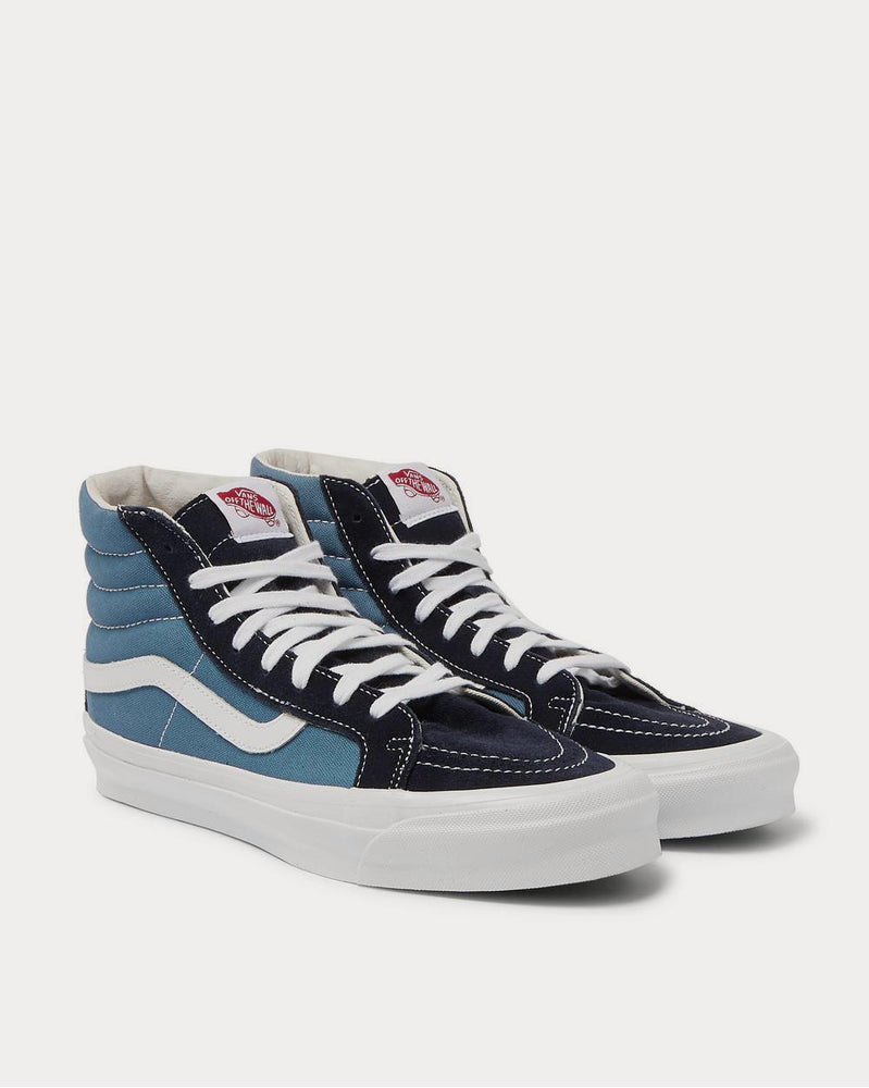 Vans OG SK8-HI LX Leather-Trimmed Canvas and Suede High-Top  Blue high top sneakers - 2