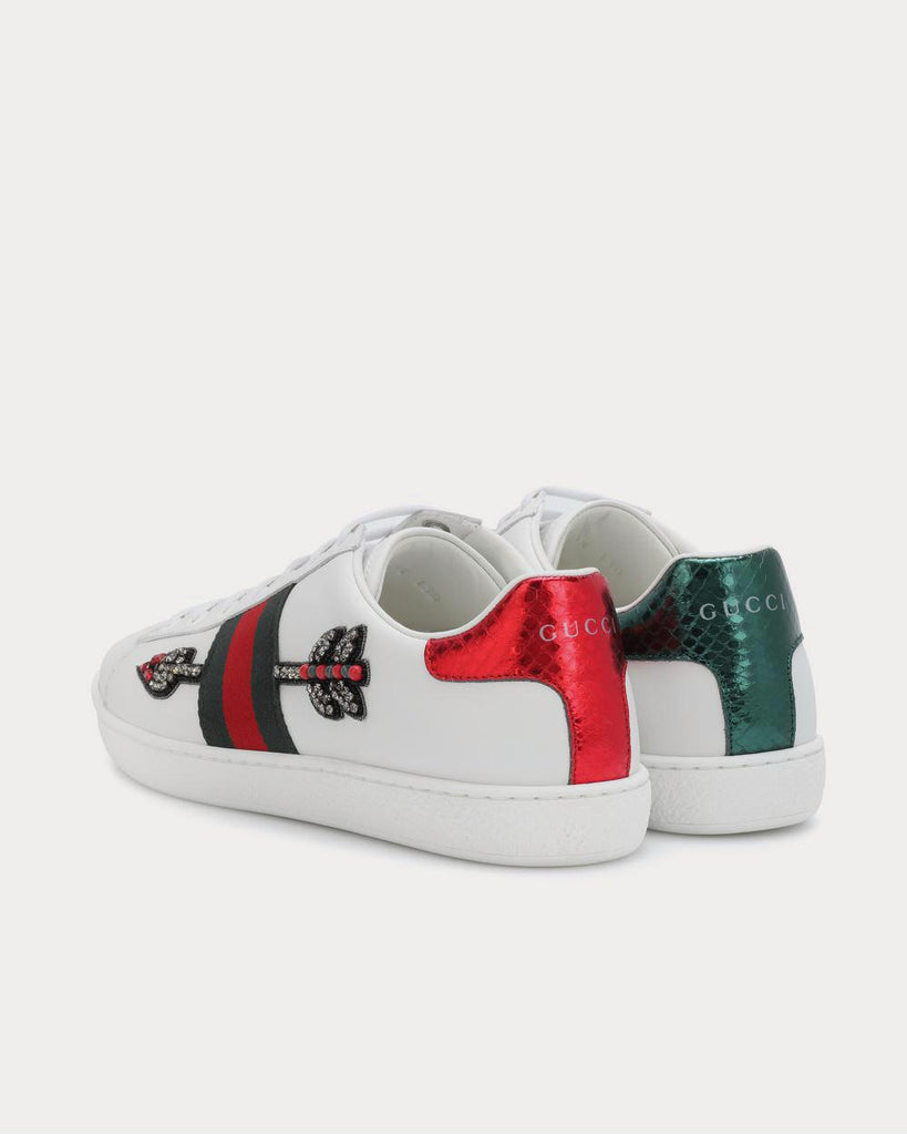 Gucci White Leather Embellished Lip Ace Sneakers Size 36 Gucci | TLC