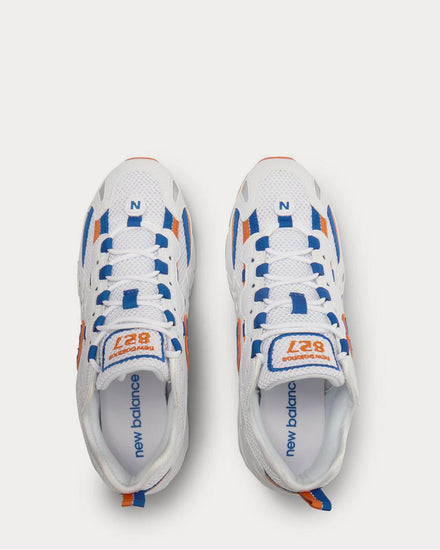 New Balance 827 Webbing-Trimmed Faux Leather and Mesh  White low top sneakers - 6