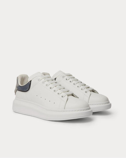 McQueen Exaggerated-Sole Rubber-Trimmed Leather  White low top sneakers - 2