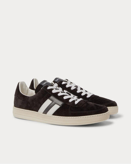 Tom Ford Radcliffe Leather-Trimmed Suede  Black low top sneakers - 2