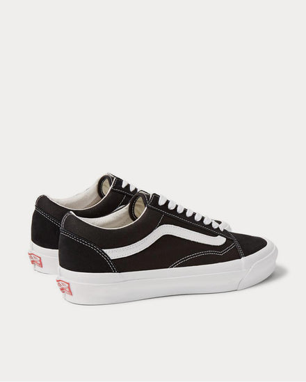 Vans OG Old Skool LX Leather-Trimmed Canvas and Suede  Black low top sneakers - 4