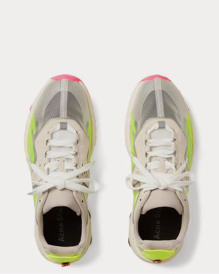 Acne Studios Faux Suede- and Rubber-Trimmed Ripstop  Light gray low top sneakers - 6