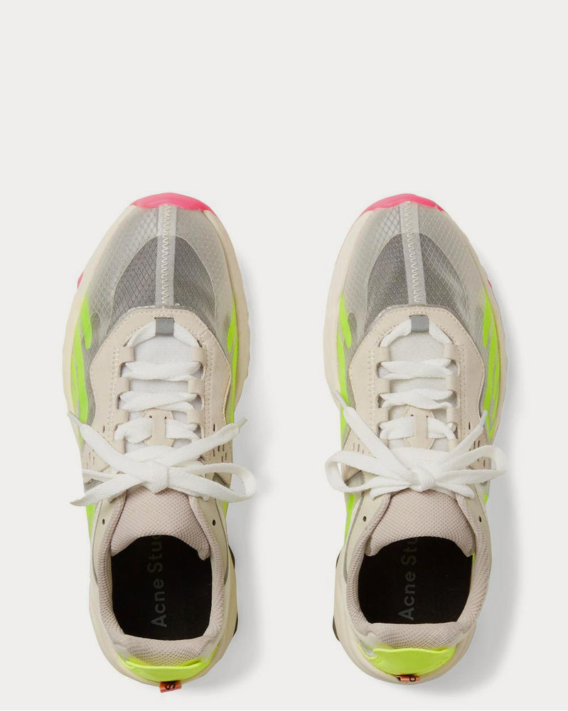 Acne Studios Faux Suede- and Rubber-Trimmed Ripstop  Light gray low top sneakers - 6