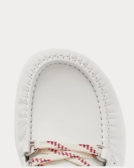 Gucci Striped Webbing-Trimmed Leather  White low top sneakers - 5