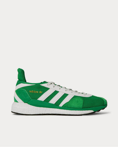 Adidas x Human Made Tokio Solar Leather-Trimmed Mesh and Suede  Green low top sneakers