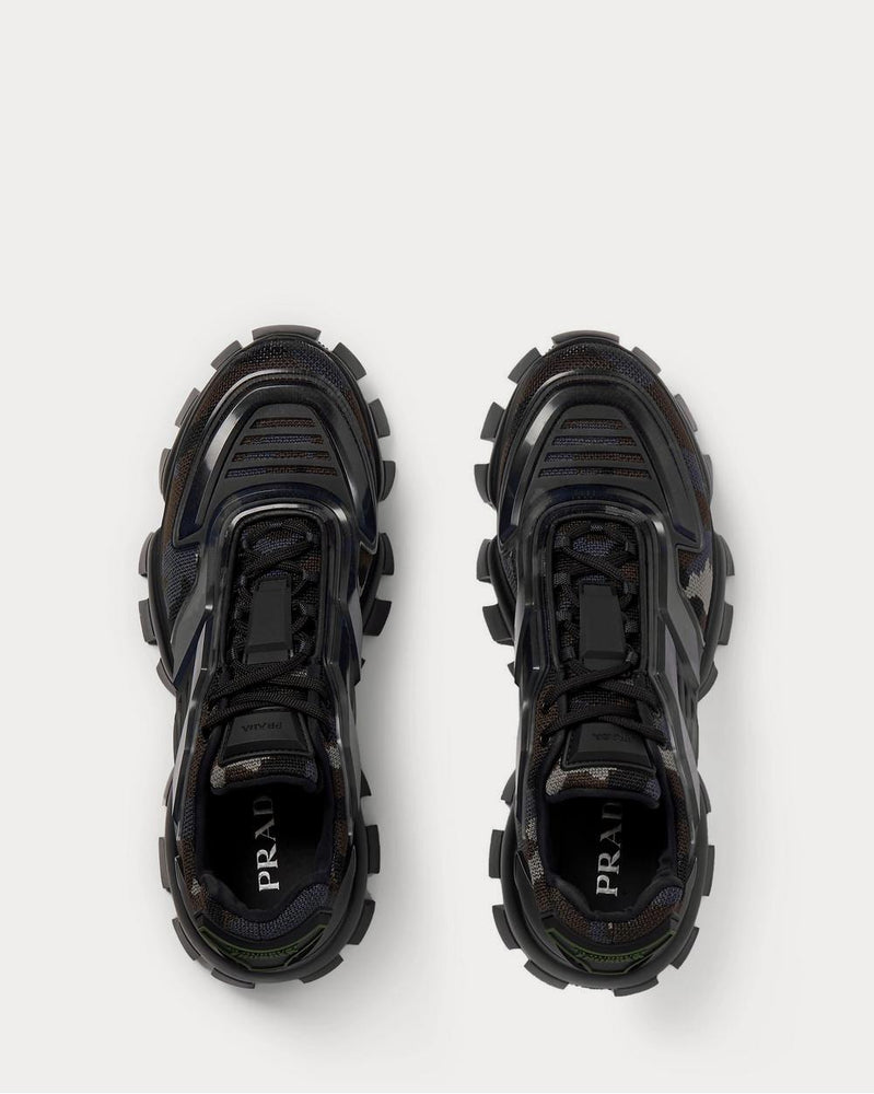 Prada Cloudbust Thunder Rubber and Camouflage Mesh  Gray low top sneakers - 6