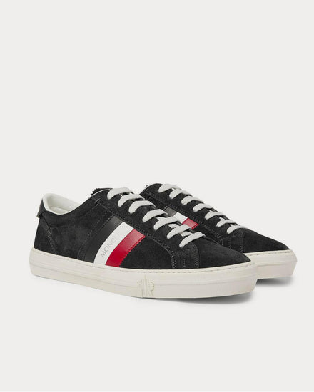 Moncler New Monaco Leather and Suede  Charcoal low top sneakers - 2