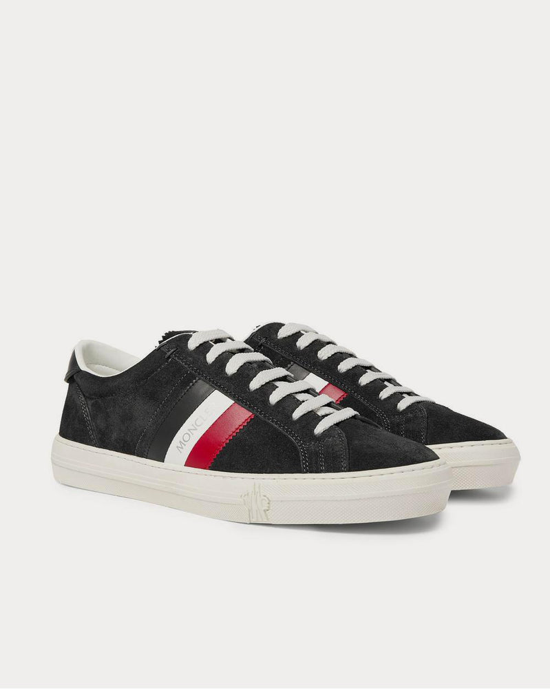 Moncler New Monaco Leather and Suede  Charcoal low top sneakers - 2