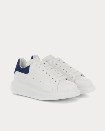 McQueen Leather White Paris Blue Low Top Sneakers - 2