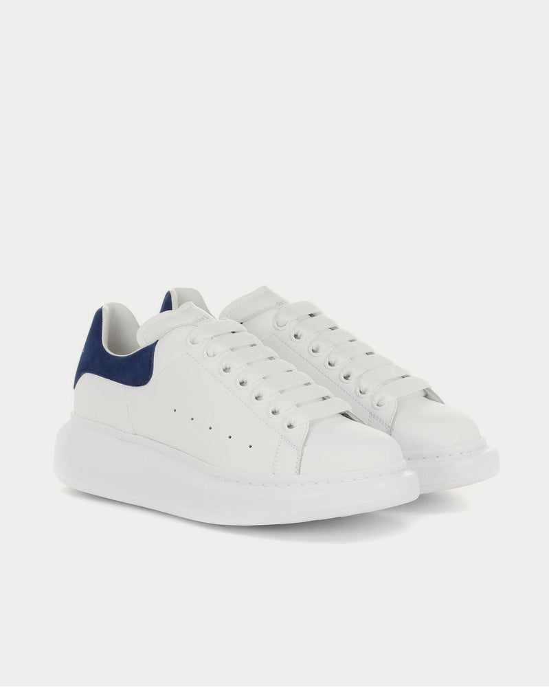 Alexander McQueen Leather White Paris Blue Low Top Sneakers - 2