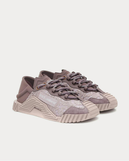 Dolce & Gabbana NS1 lace-trimmed Light Pink Low Top Sneakers - 2