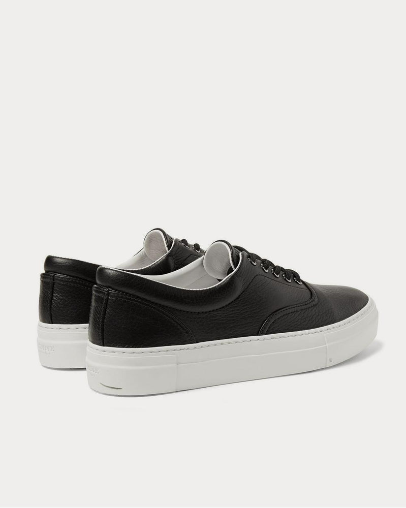 Diemme Iseo Textured-Leather  Black low top sneakers - 4