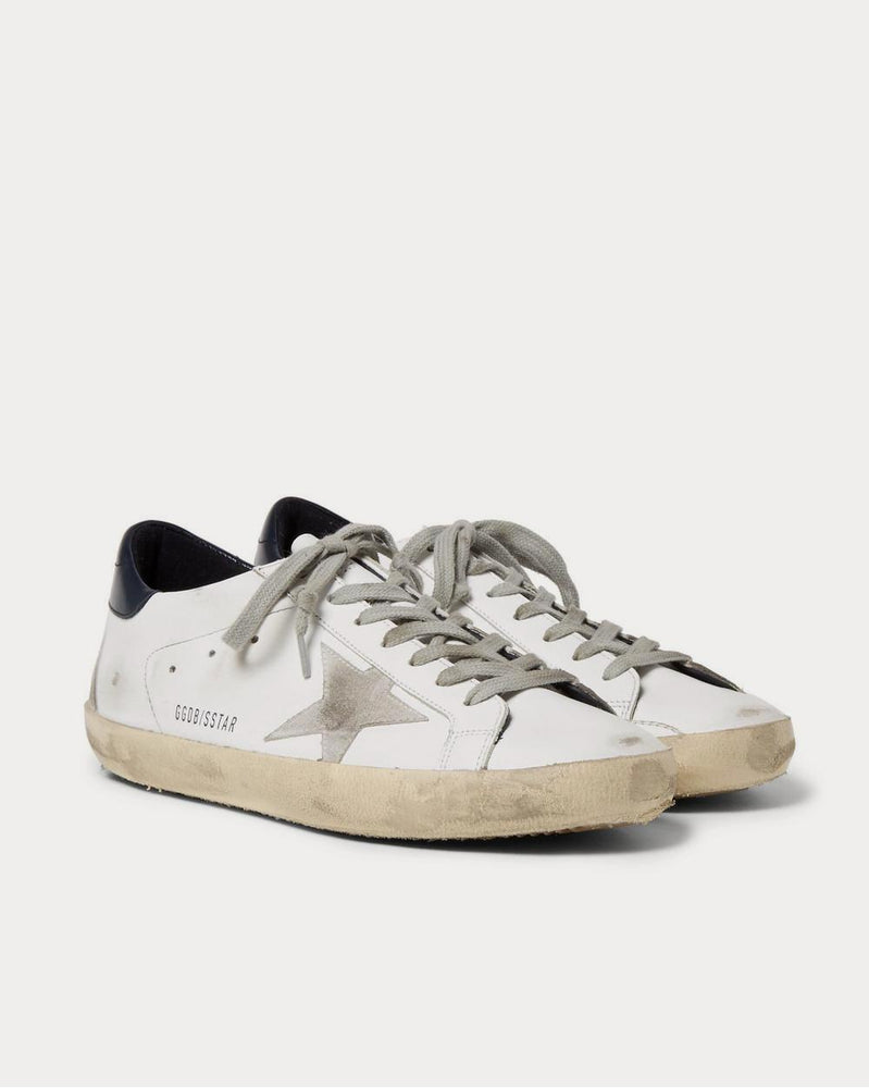 Golden Goose Superstar Distressed Leather and Suede  White low top sneakers - 2