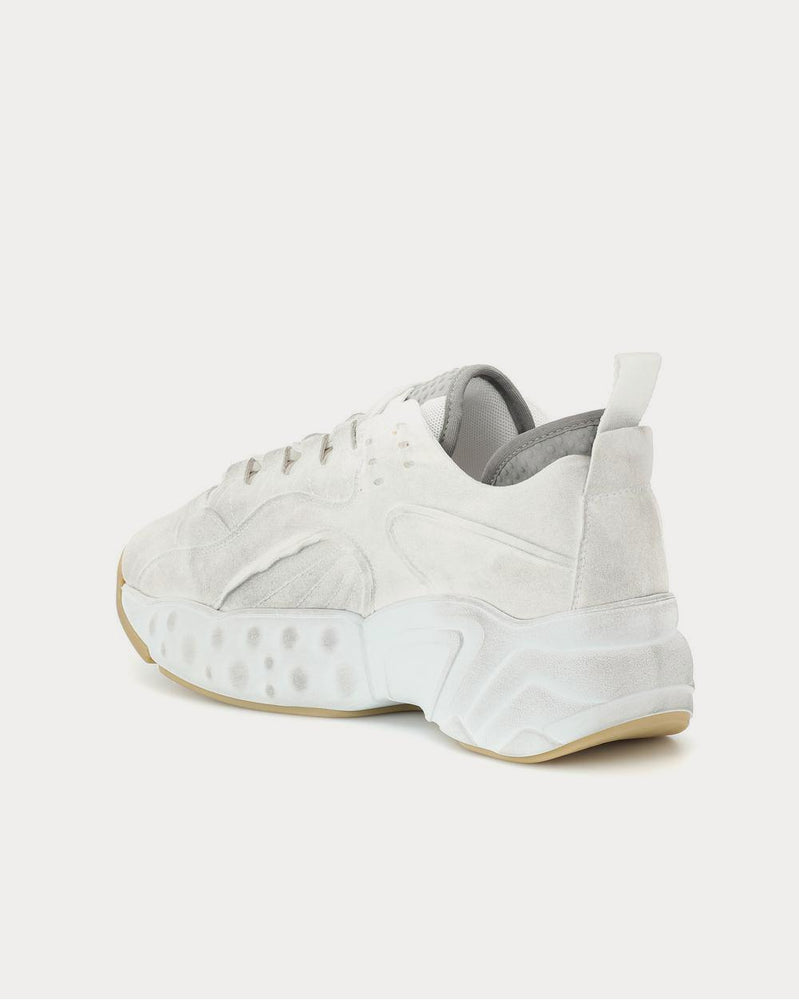 Acne Studios Manhattan Tumbled White Low Top Sneakers - 3
