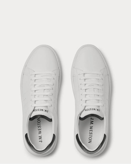 J.M. Weston Basket on Time Leather  White low top sneakers - 6