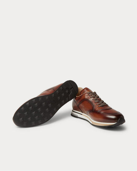 Dunhill Duke Leather  Light brown low top sneakers - 3