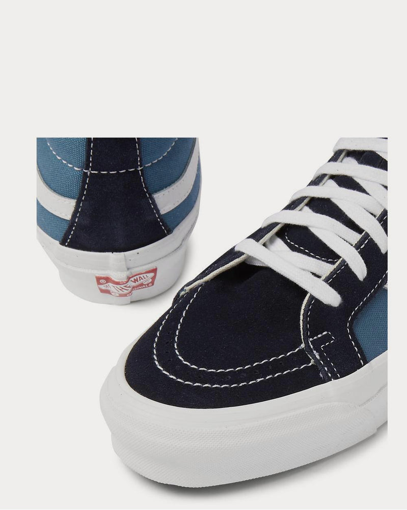 Vans OG SK8-HI LX Leather-Trimmed Canvas and Suede High-Top  Blue high top sneakers - 4